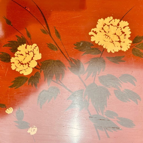 Chinoiserie vintage handmade bedside tables set of 2