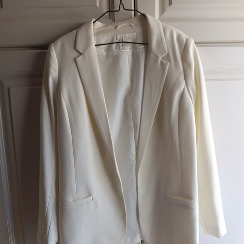 H&M white jacket like new, size L