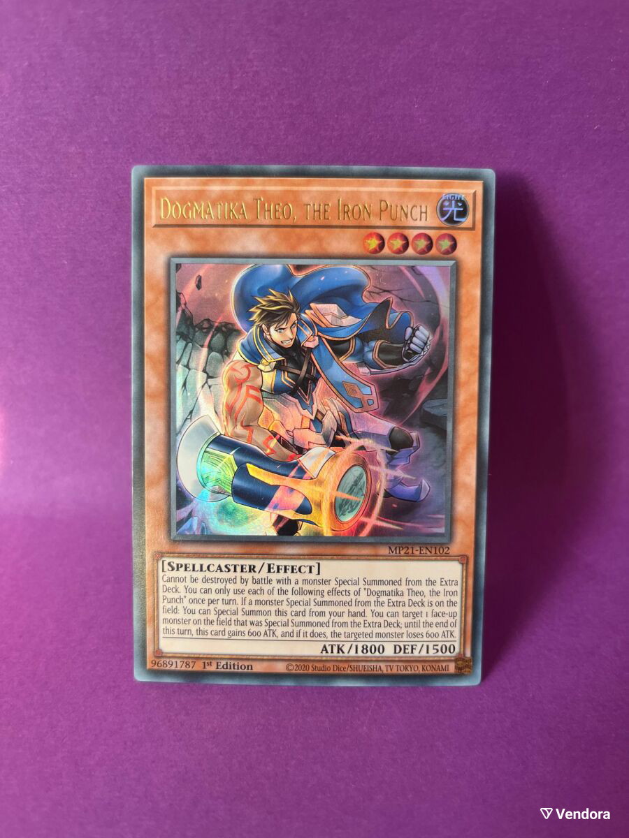 Dogmatika Theo, The Iron Punch – MP21-EN102 Ultra Rare 1. Auflage – Einzelkarte Dogmatika Theo, The Iron Punch – MP21-EN102 Ultra Rare 1. Auflage – Einzelkarte