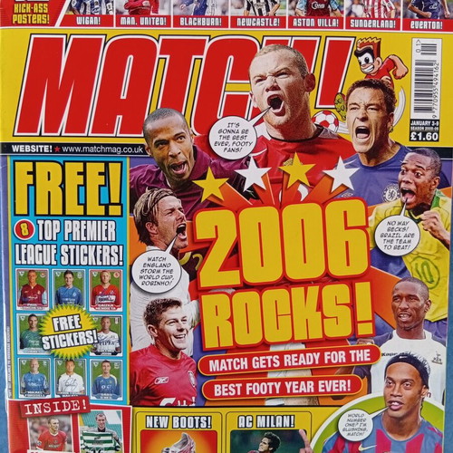 Match Football Magazine Issue 3-9/1/2007 like new with Newcastle Michael Owen poster