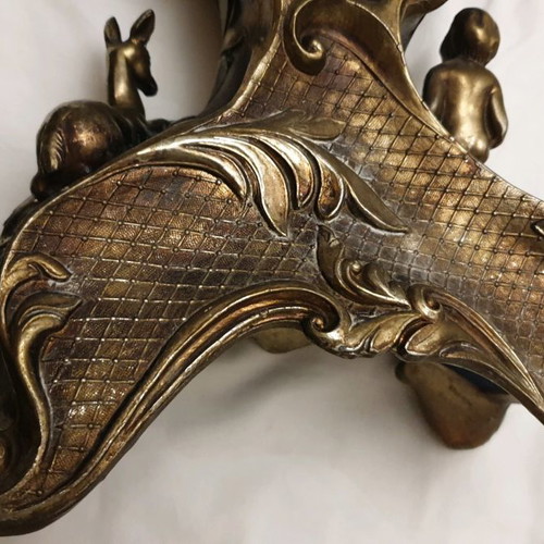 Bronze Vintage Baroque Clock New, Made in West Germany