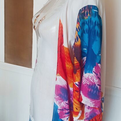 River Island Kimono Kaftan, multicolor chiffon beach cover-up