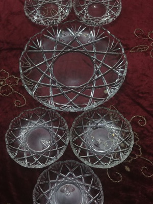 Walther Glas Saturn pasta set Germany new 7 pieces