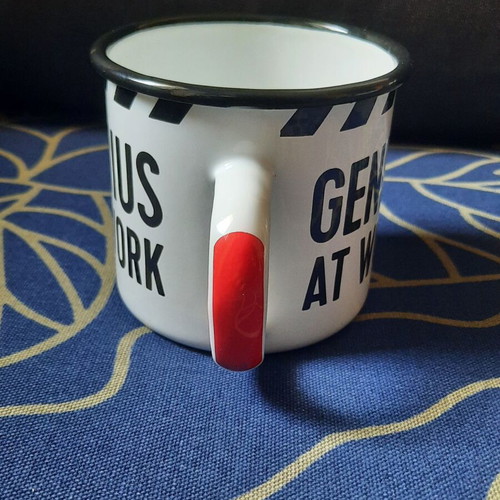 Nostalgic-Art enamel mug "Genius at Work", durable