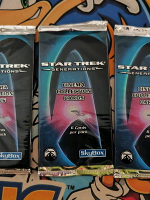 Star Trek Generations Cinema Collectible Cards new, pack of 3