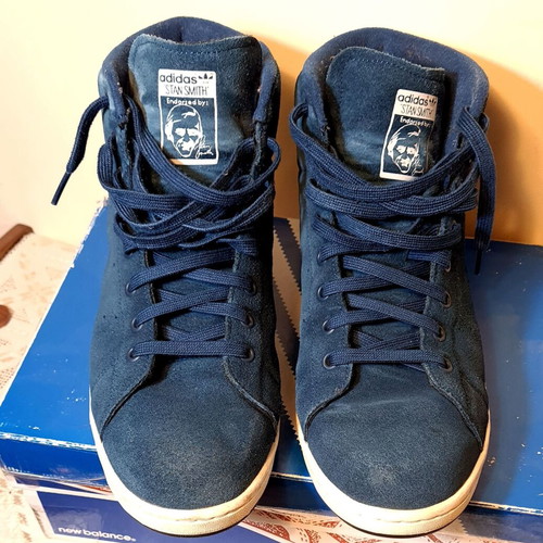 Adidas Stan Smith Winter boots used, blue suede, size 46