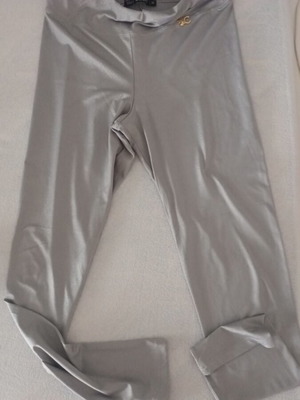 Cento Fashion silver lurex leggings