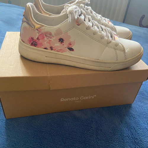 Sneakers Renato Garini Italy used, size 38, white and pink
