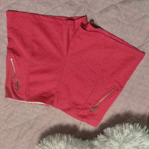 Bershka shorts used, coral, size S