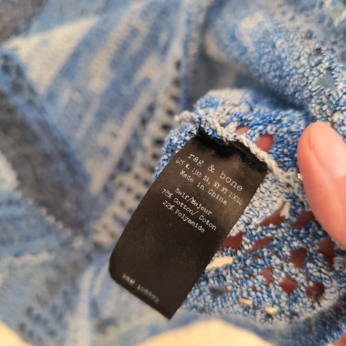 Rag&Bone crochet sweater blue, like new, size XS