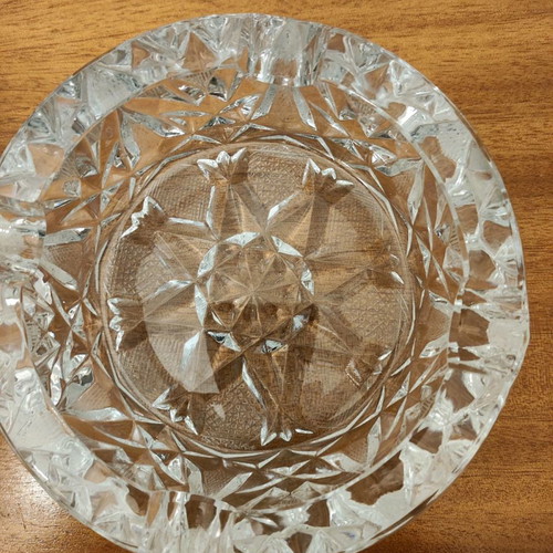 Crystal ashtrays used, set of 2 pieces