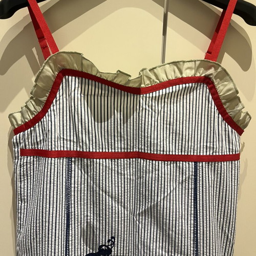 Sam 0-13 Girls' Dress size 14 like new, white with blue stripes