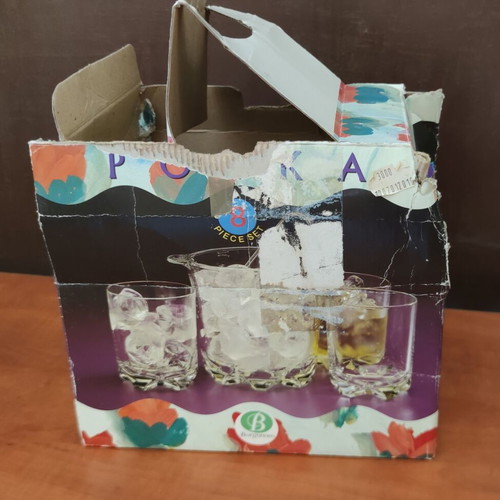 Vintage Borgonovo set of 6 whiskey water glasses new in box