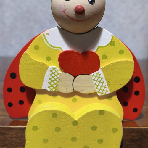 Ladybug wooden decoration like new, height 19cm