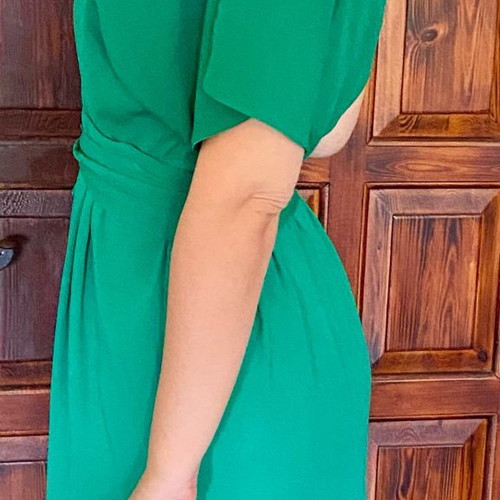 Asos midi dress green used kimono style