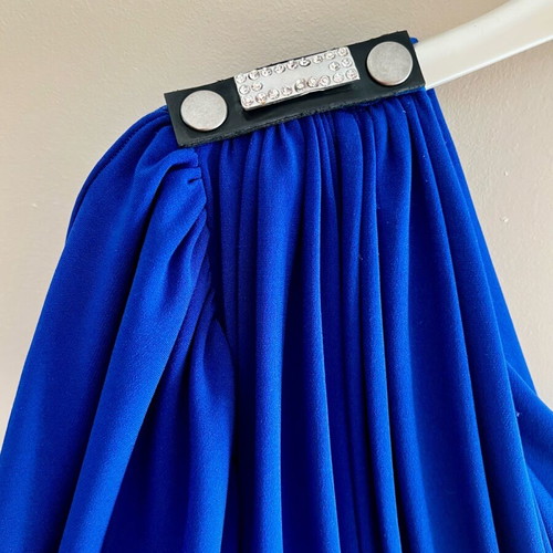 Mitropoulos one-shoulder dress blue electric like new, size M