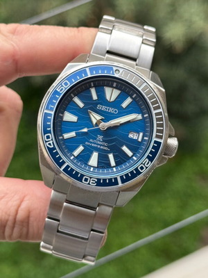 Seiko Prospex Diver's Samurai Save The Ocean automatic 44mm blue like new