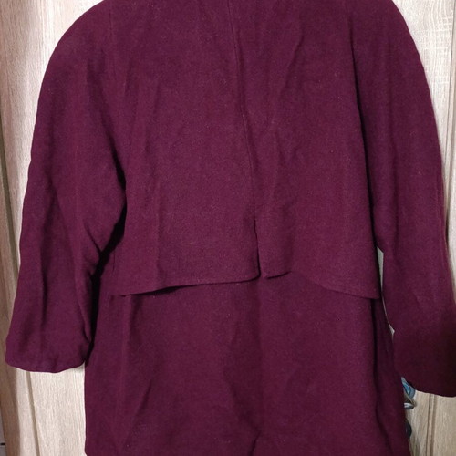 Bordeaux wool cashmere coat like new