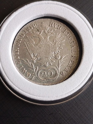 Silver coin Austria 20 Kreuzer 1812 Francis II like new