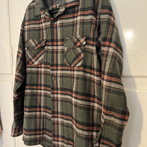 Paco & Co checked cotton shirt 3XL like new, black and green