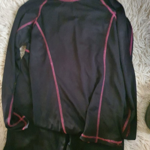 Nike αθλητικό σετ προπόνησης μεταχειρισμένο, μαύρο και κόκκινο, μπλούζα S, κολάν L