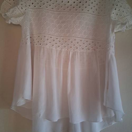 BSB Transparent Top with Lace like new, white, size M