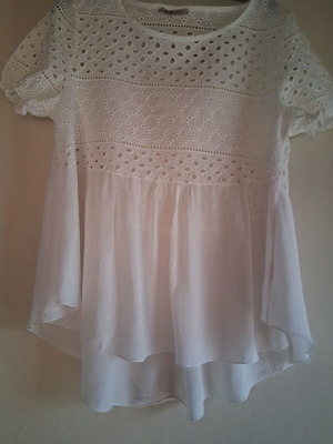 BSB Transparent Top with Lace like new, white, size M