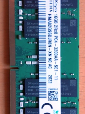 SK Hynix DDR4 3200 SODIMM RAM 1x16GB for laptop like new