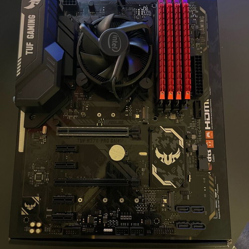 ASUS TUF H370 PRO GAMING motherboard with i7-8700 and 16GB RAM like new