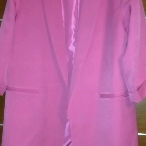 Pink Woman pink satin jacket like new size L