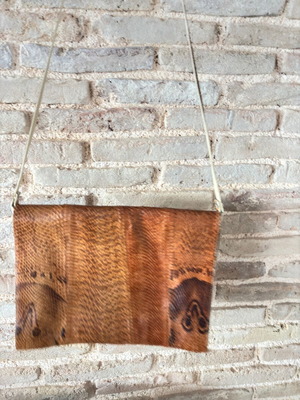 Leather shoulder bag used, genuine leather with large capacity