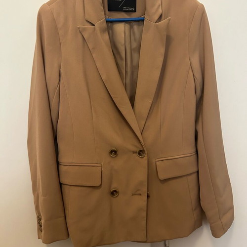 Pull & Bear beige blazer jacket used