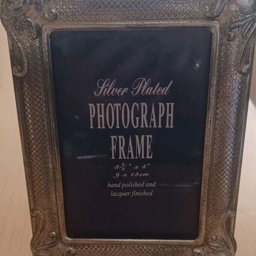 Silver-plated photo frame used vintage