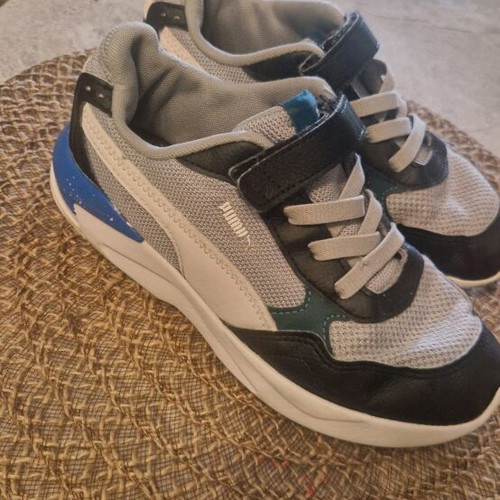 Puma kids' shoes used, size 35, gray, athletic
