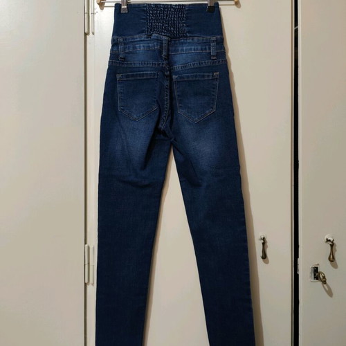High-Waist Skinny Jeans XS Dark Blue like new
