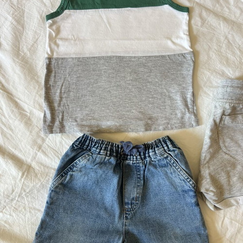 Clothes set for boy 18-24 months like new, Next shorts, George Asda denim bermuda, H&M sleeveless top