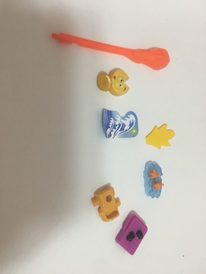 Various pieces from kinder and Lidl toys used