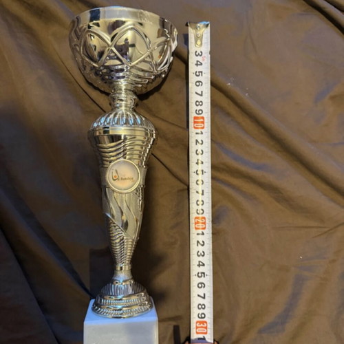 Silver Award Trophy with Marble Base New
