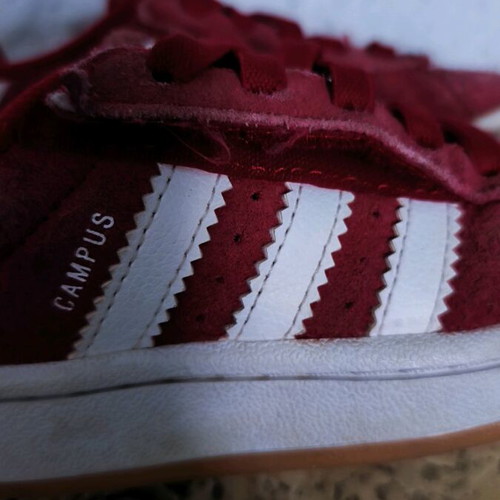Adidas Campus sneakers used, red suede unisex size 27