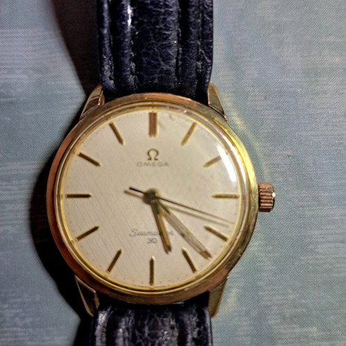 Omega Seamaster 30 wristwatch, gold plated, men's, 33mm