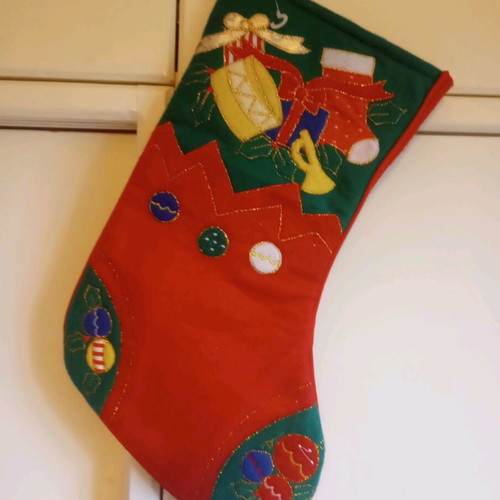 Christmas stocking new made of felt fabric