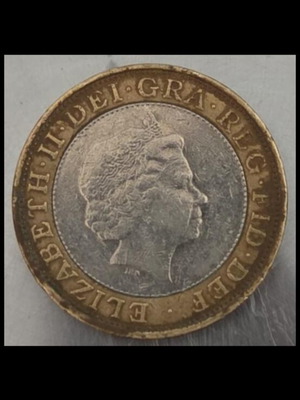 Two Pounds 2000 British coin, technology theme