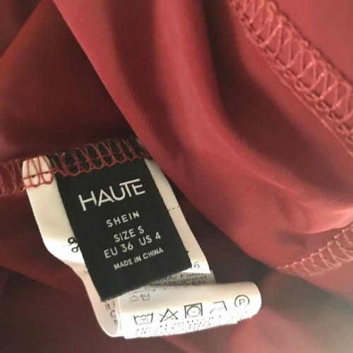 Shein Haute Bodycon Mini Dress Off Shoulder Burgundy Wine Like New