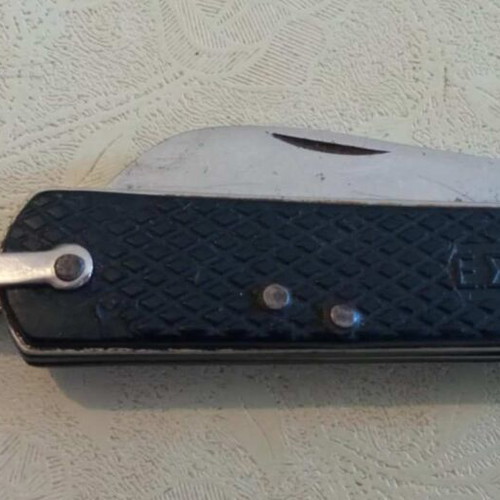 Greek army folding knife 1969 used, manufacturer Afentakis