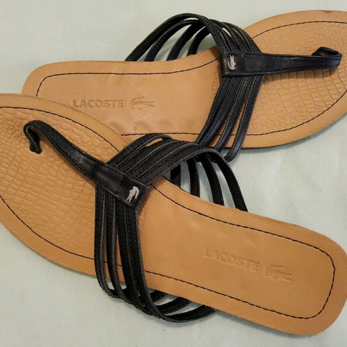 Lacoste women's sandals new, size 37, black leather