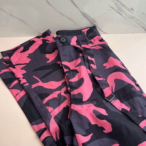 Shein Cargo Pants XS New Pink Black Camouflage