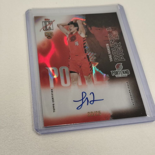 Yang Hansen Auto 22/25 Rookie Card Portland, like new