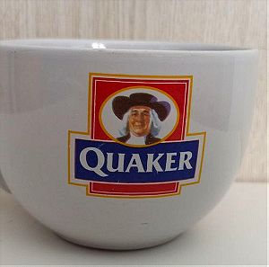 Συλλεκτικό Quaker μεγάλο μπολ - κούπα δημητριακών αρχών 2000