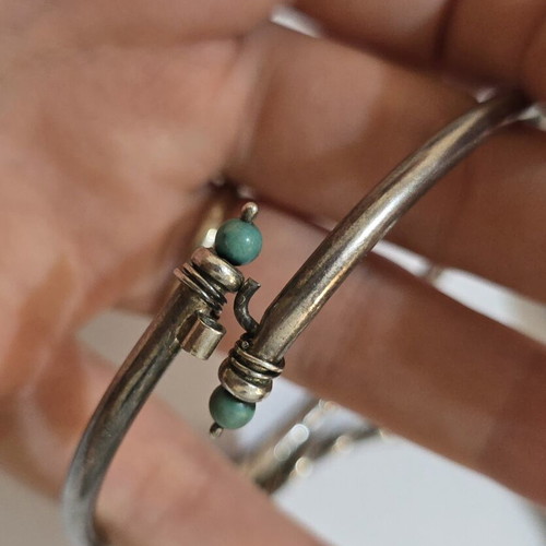 Silver bracelet set, 3 pieces, 925 and 900 silver