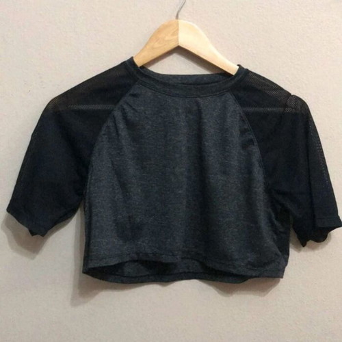Shein Athletic Crop Top Small black like new